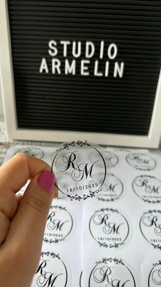 Adesivo Vinil Transparente 5x5cm