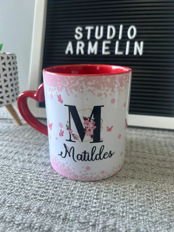 Caneca Alça Coração Vermelha