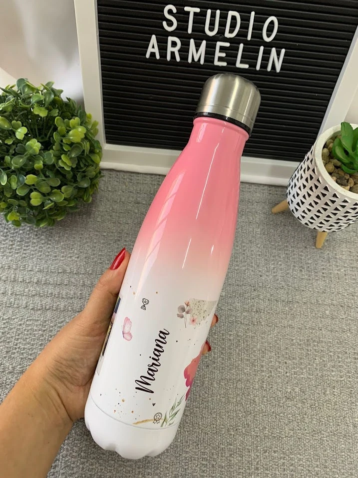 Garrafa Térmica Degrade Rosa