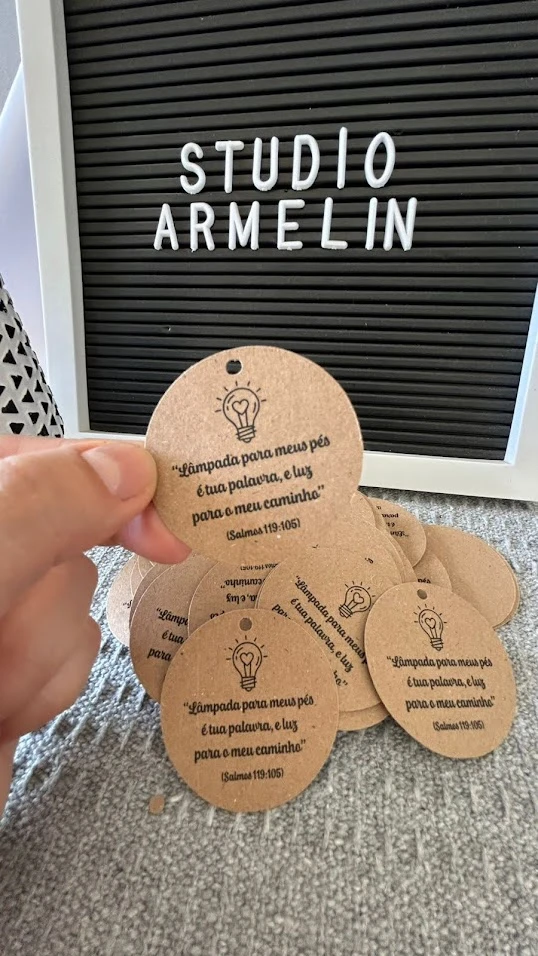 Tag em Papel Kraft 5x5cm