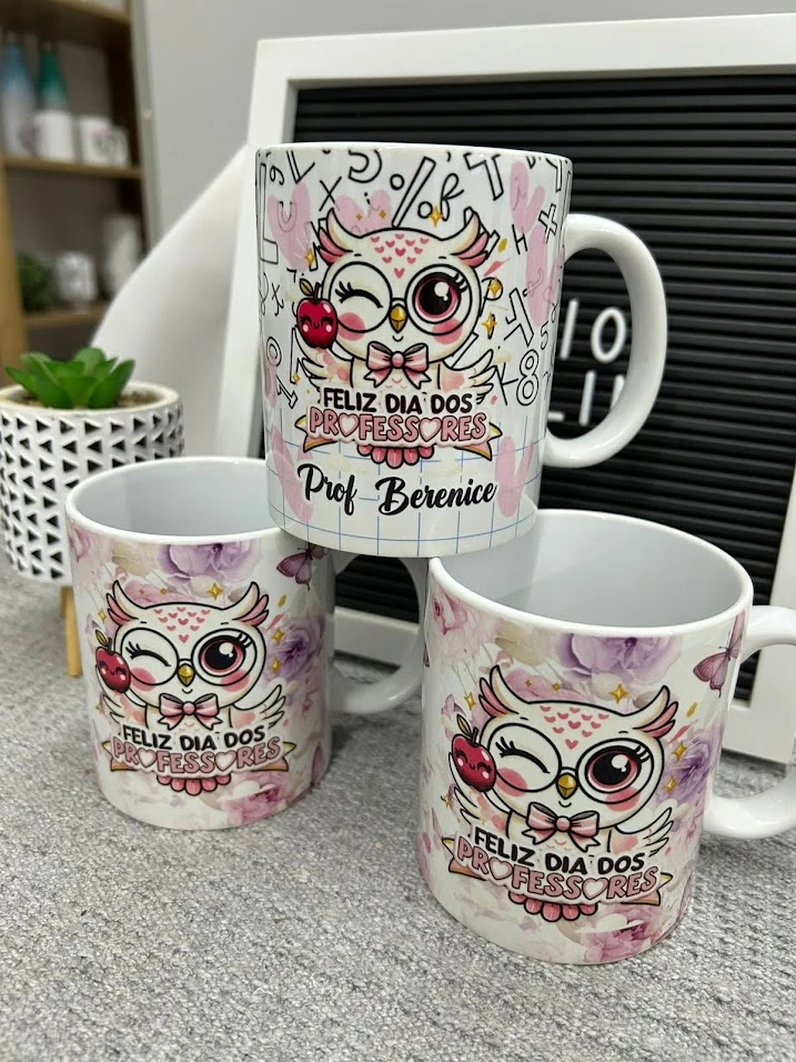 Caneca de Cerâmica Tradicional Dia dos Professores