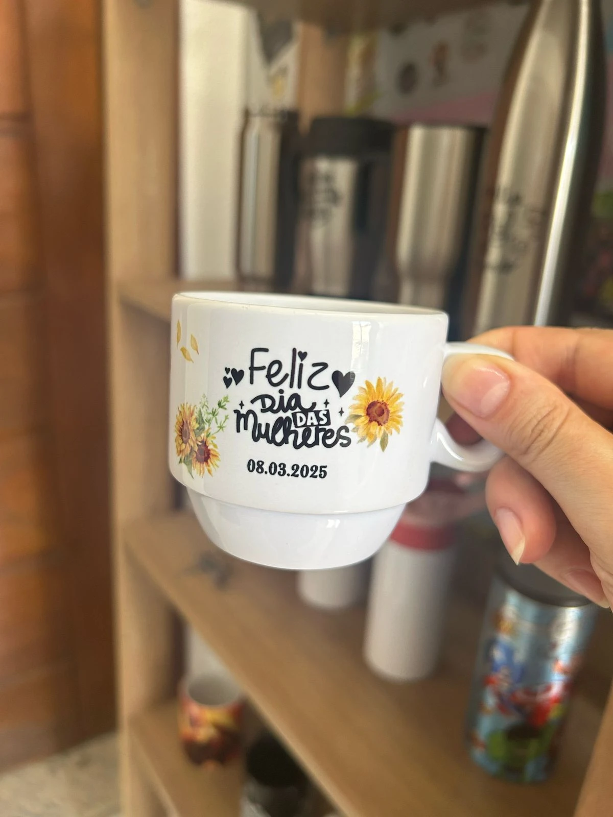 Xícara de Cerâmica Dia das Mulheres