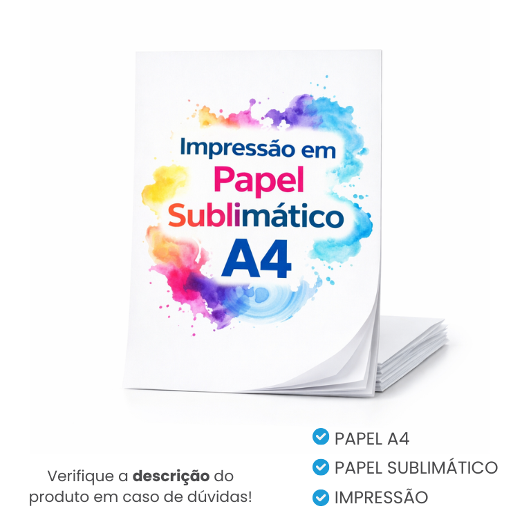 Impressão A4 Papel Sublimático