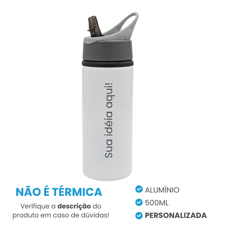 Garrafa de Alumínio 500ml Personalizada