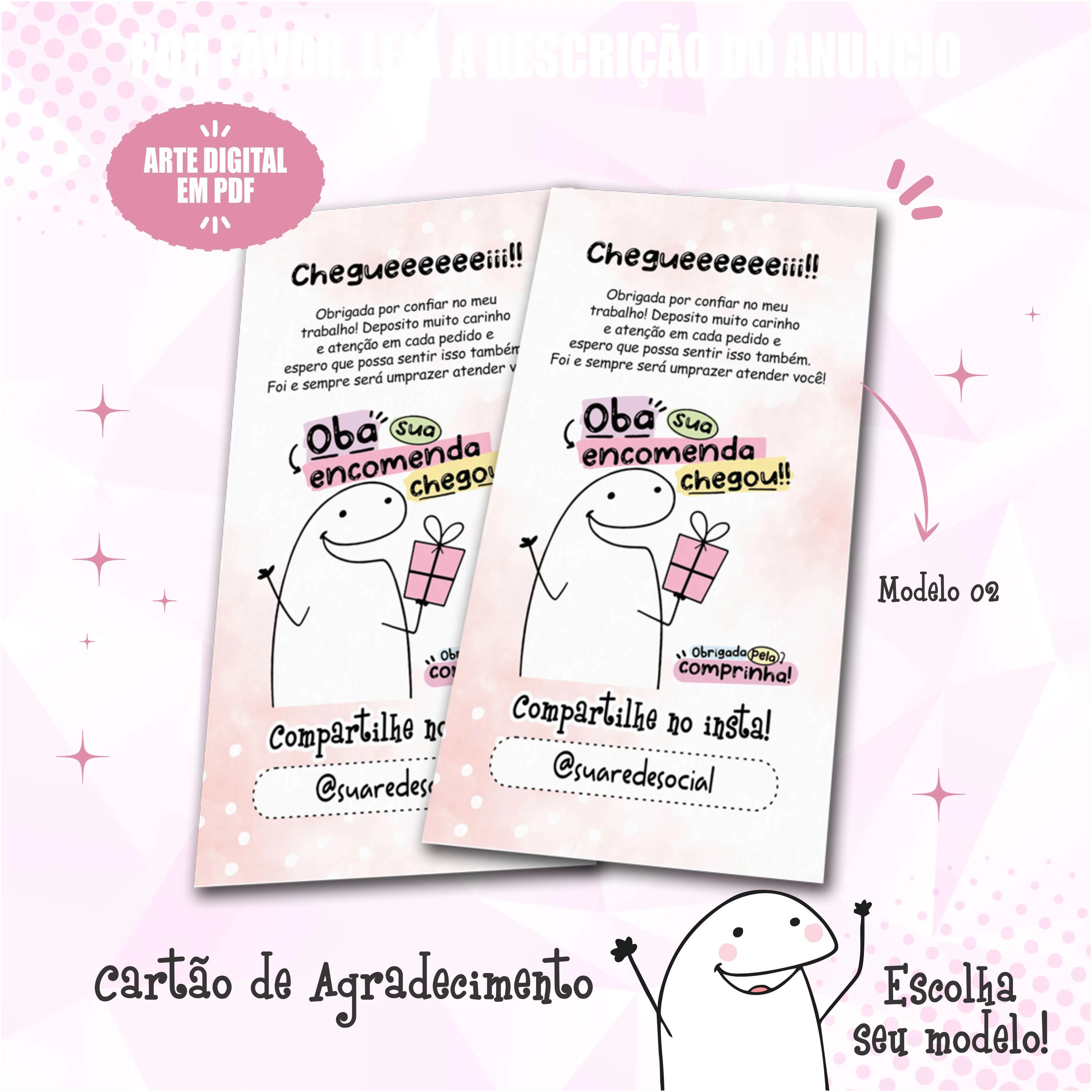 Cartão de Agradecimento Flork Mod 02