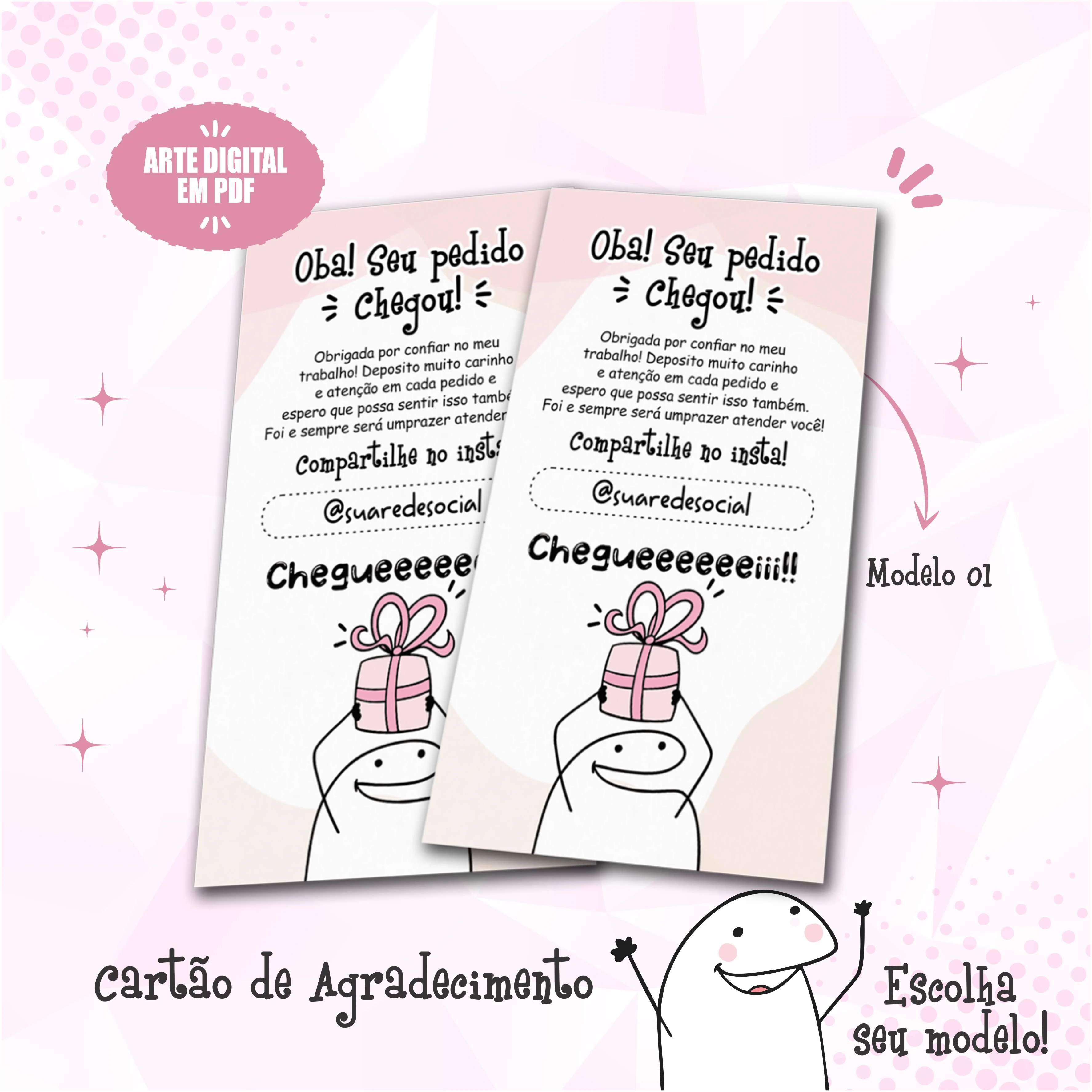 Cartão de Agradecimento Flork Mod 01