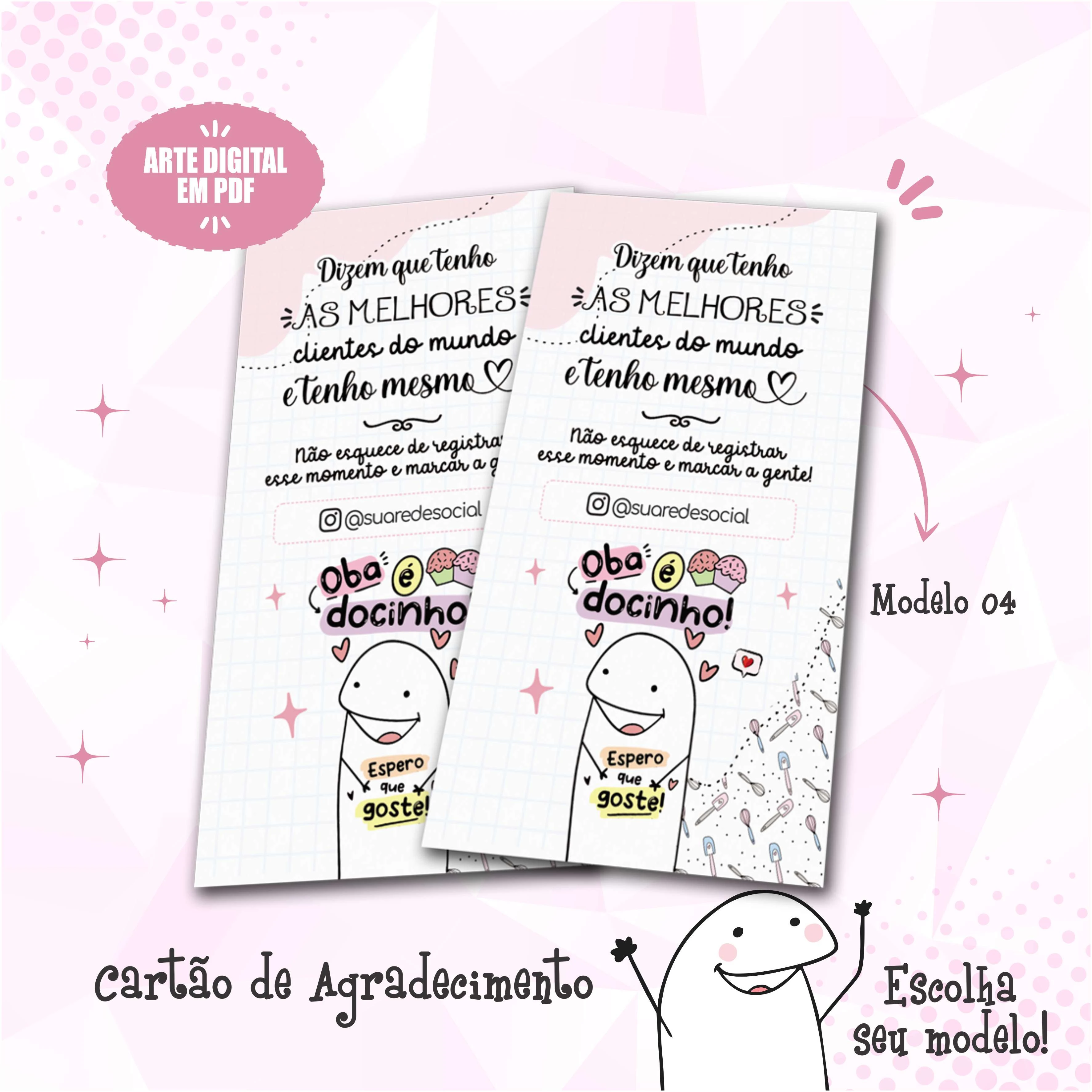 Cartão de Agradecimento Flork Mod 04