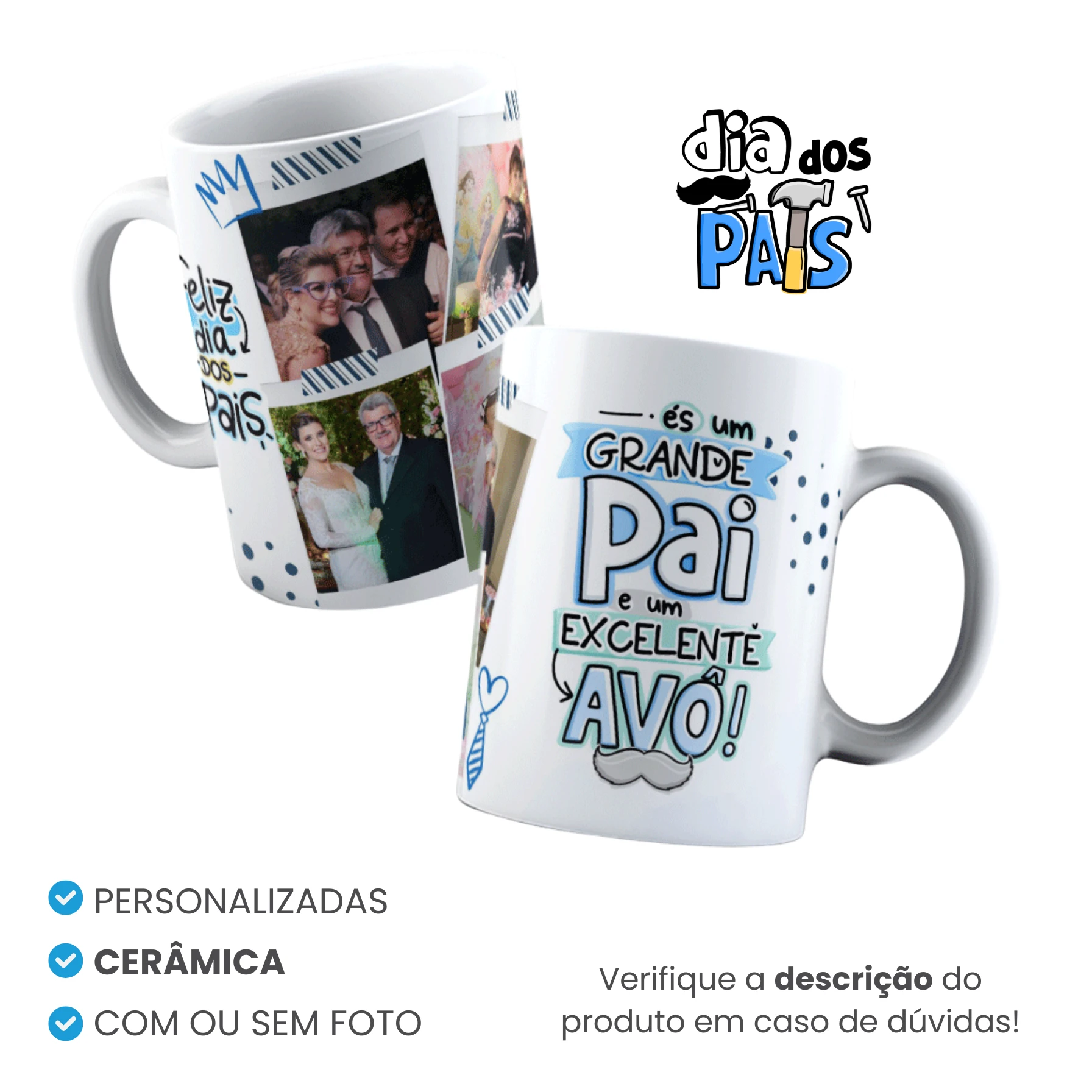 Caneca de Cerâmica Tradicional Personalizada Mod 1